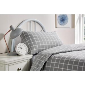 Mitre Essentials Stirling Duvet Cover Grey 198 x 203cm