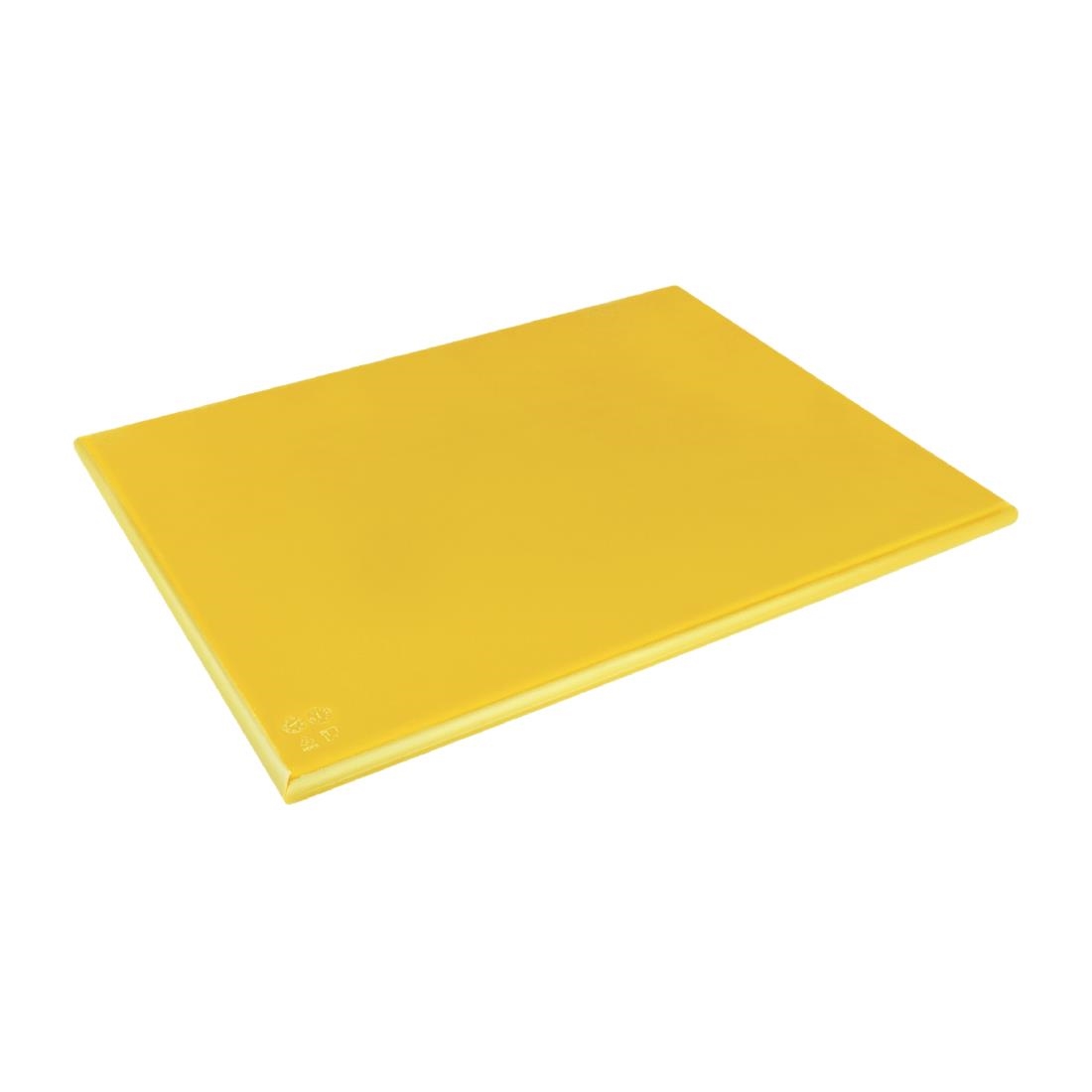 Hygiplas Extra Thick High Density Yellow Chopping Board Large - Image 2