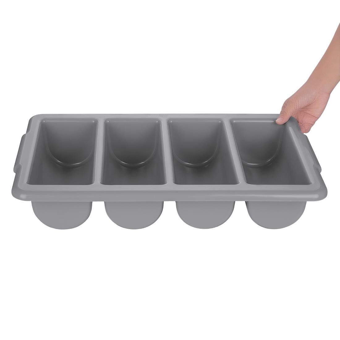 Olympia Kristallon Stackable Plastic Cutlery Tray Large - Image 2