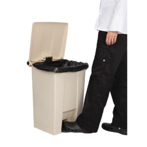 Rubbermaid Step On Pedal Bin Beige 45.5Ltr