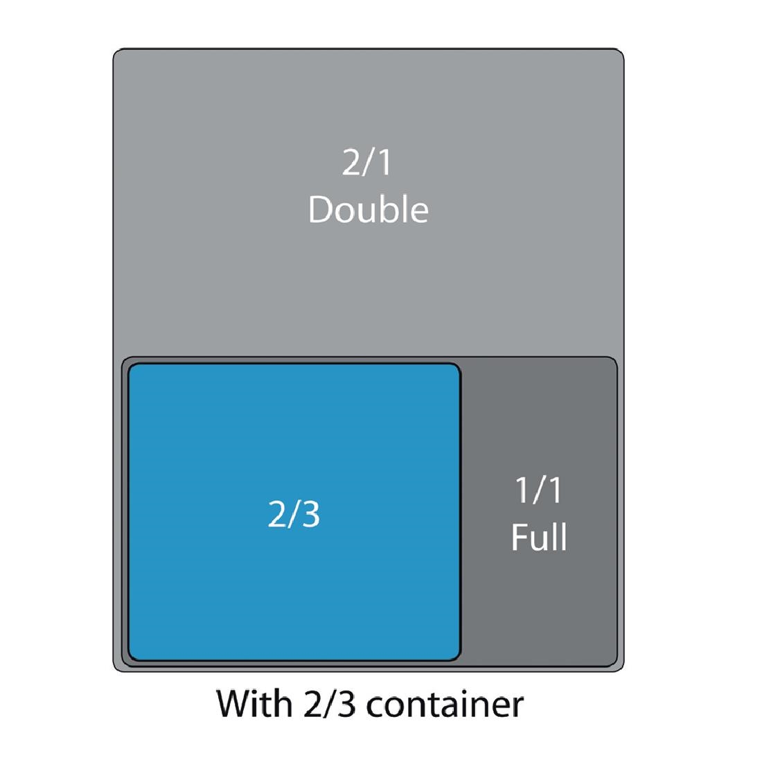 Vogue Stainless Steel 2/3 Gastronorm Pan 100mm - Image 4