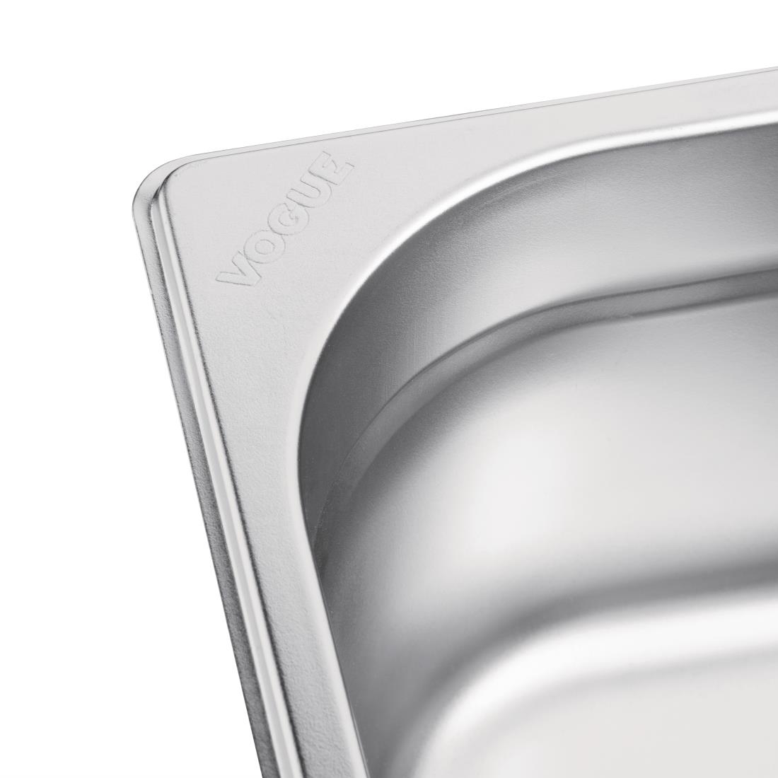 Vogue Stainless Steel 1/6 Gastronorm Pan 150mm - Image 4