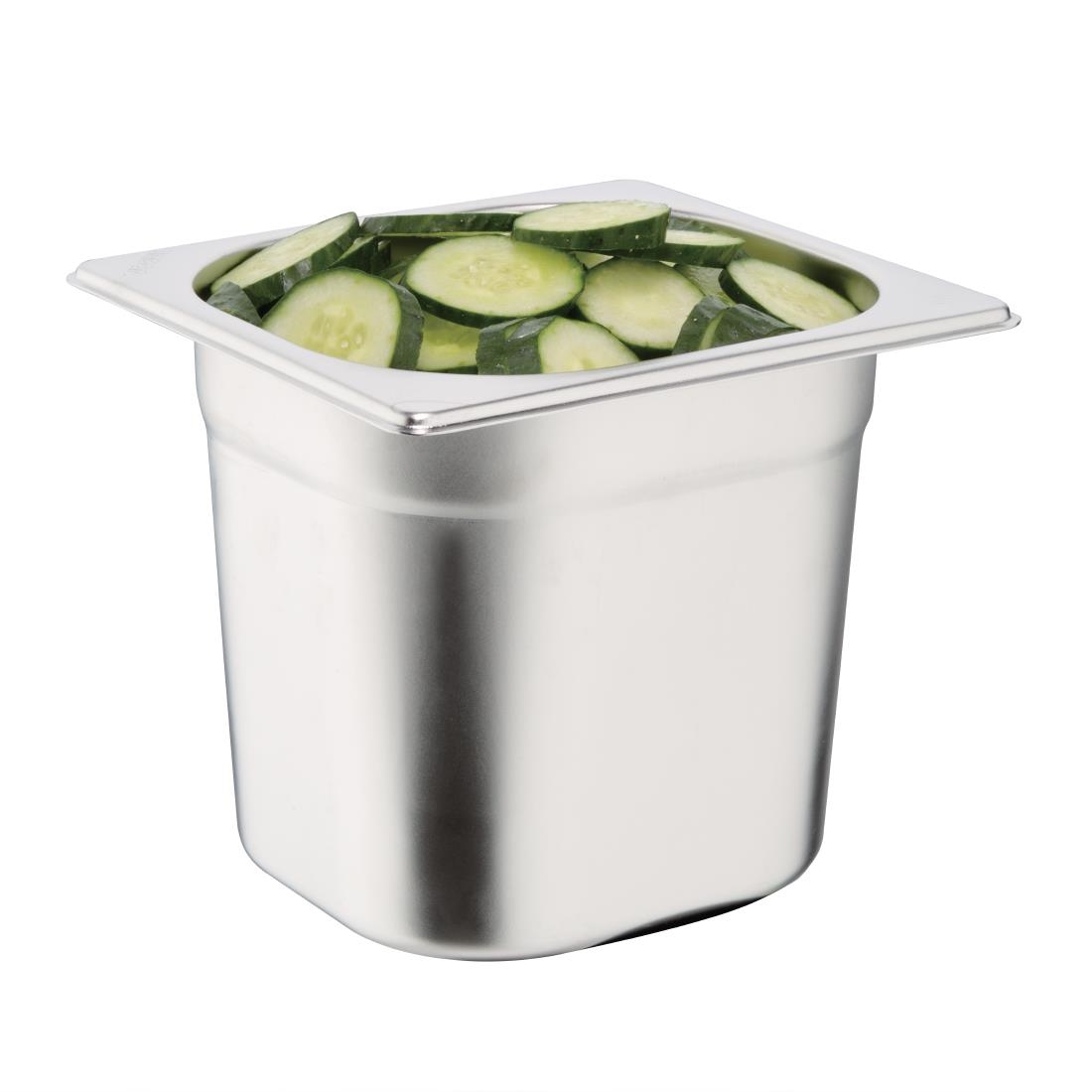 Vogue Stainless Steel 1/6 Gastronorm Pan 150mm - Image 6