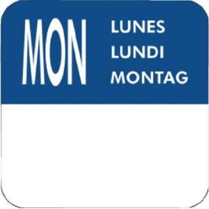 Vogue Removable Day of the Week Labels (Pack of 7000)