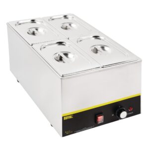 Vogue Stainless Steel Gastronorm Pan Set 4 1/4 with Lids