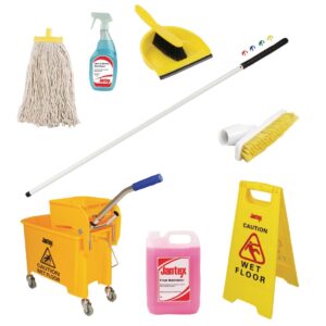 Jantex Colour Coded Cleaning Kit Yellow