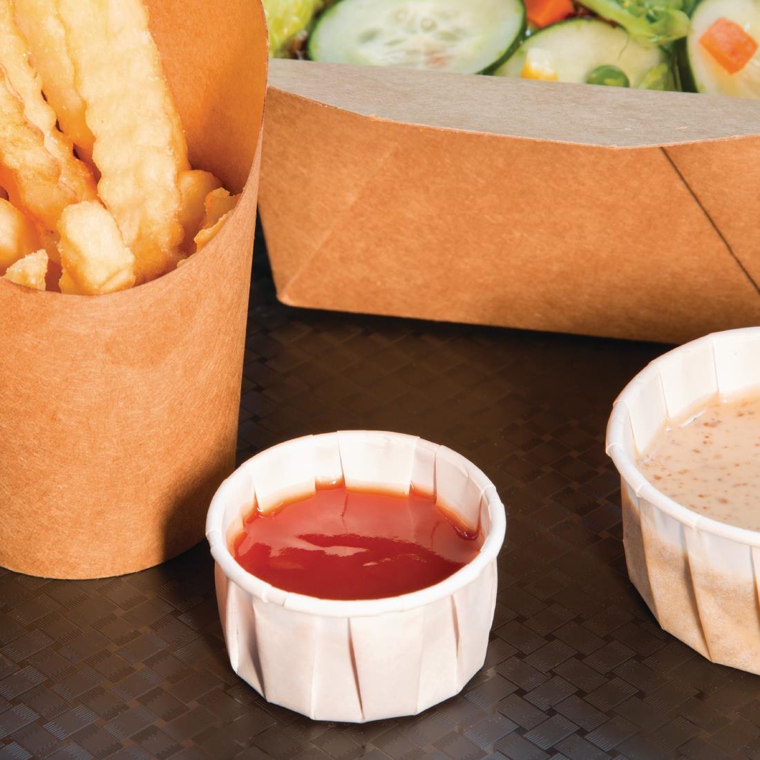 Fiesta Disposable Paper Sauce Pots Medium 59ml / 2oz (Pack of 250) - Image 5