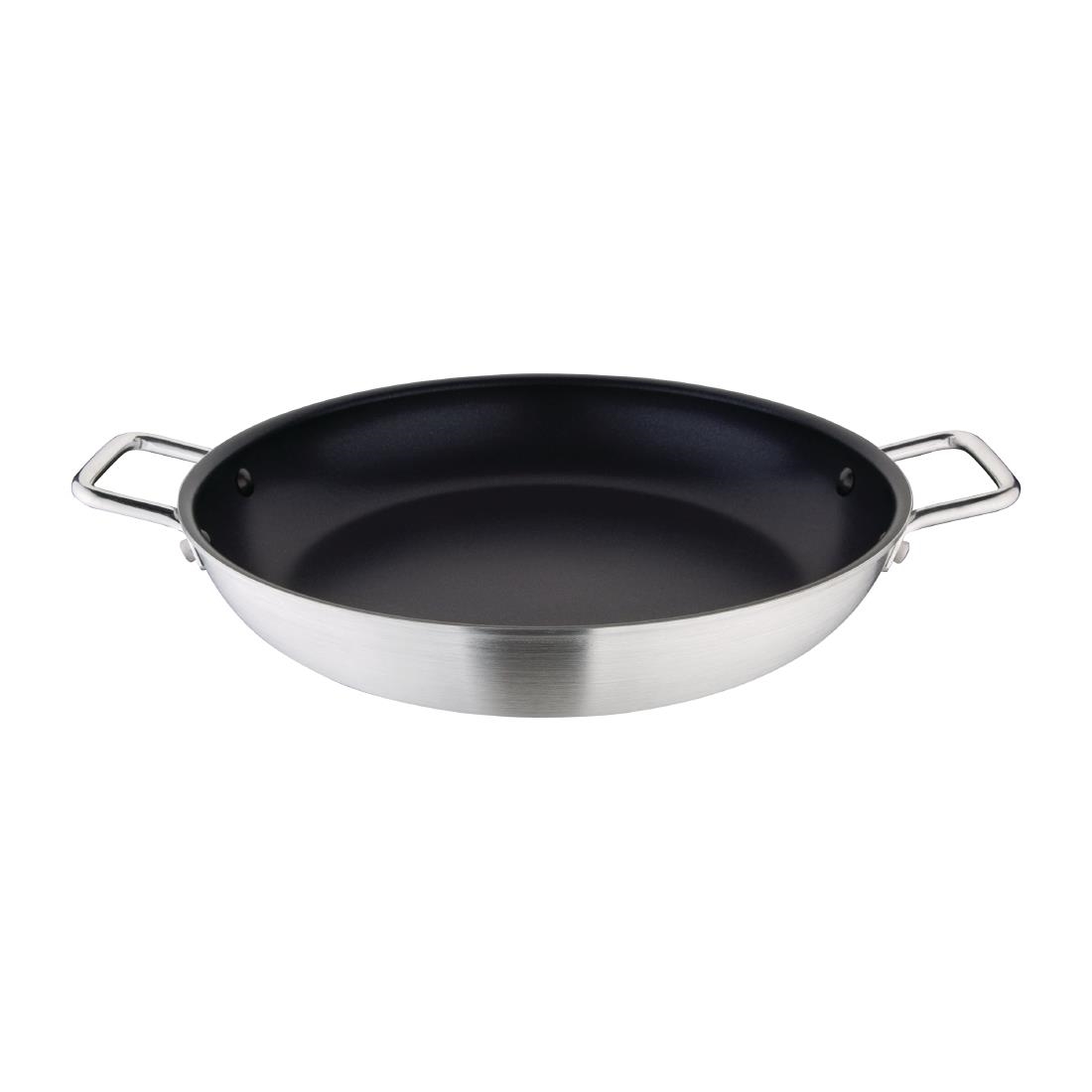 Vogue Non Stick Teflon Aluminium Paella Pan 350mm - Image 4