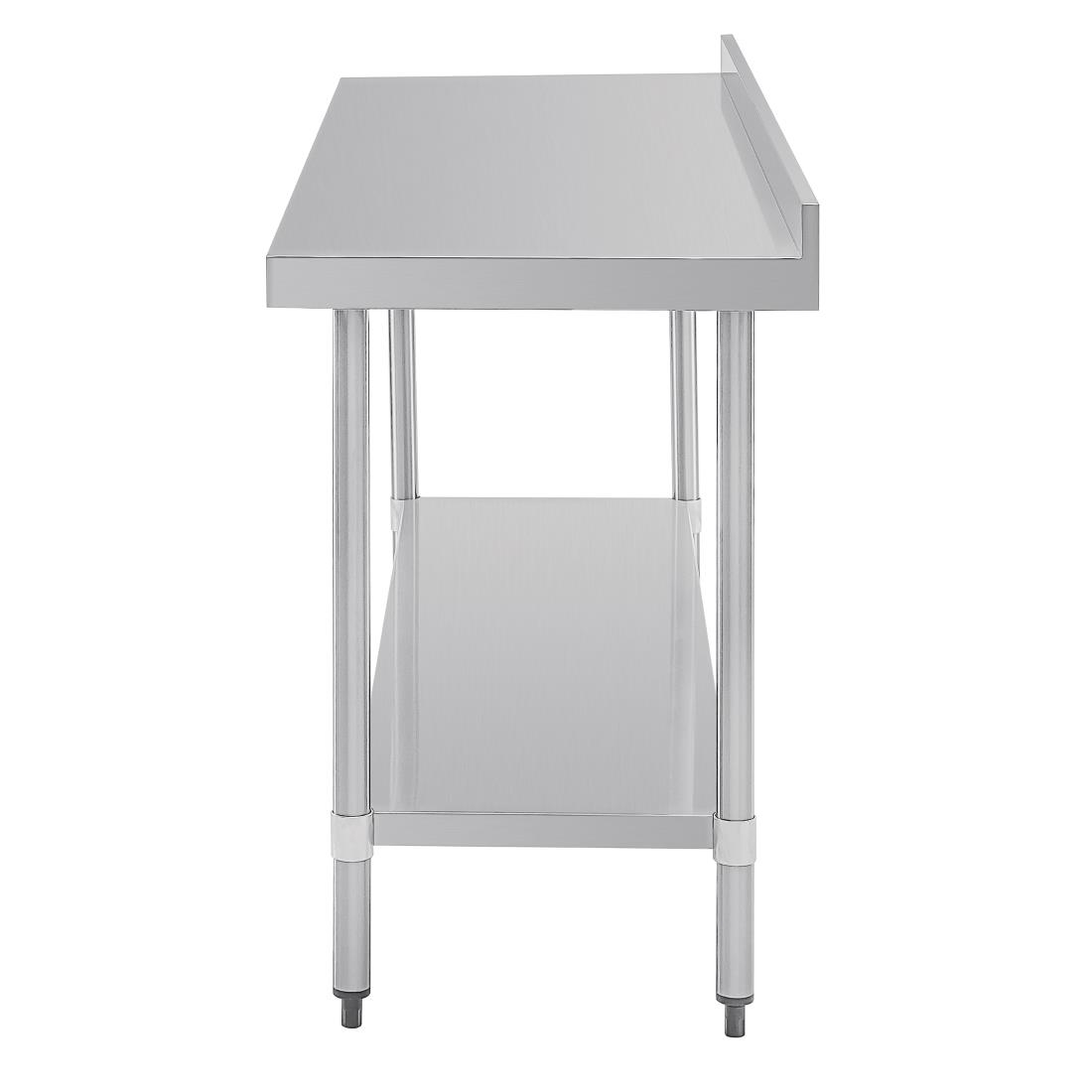 Vogue Stainless Steel Prep Table with Upstand 1800mm - Image 4