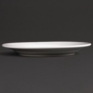 Olympia Linear Wide Rimmed Plates 200mm (Pack of 12)