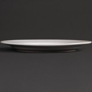 Olympia Linear Wide Rimmed Plates 250mm (Pack of 12)