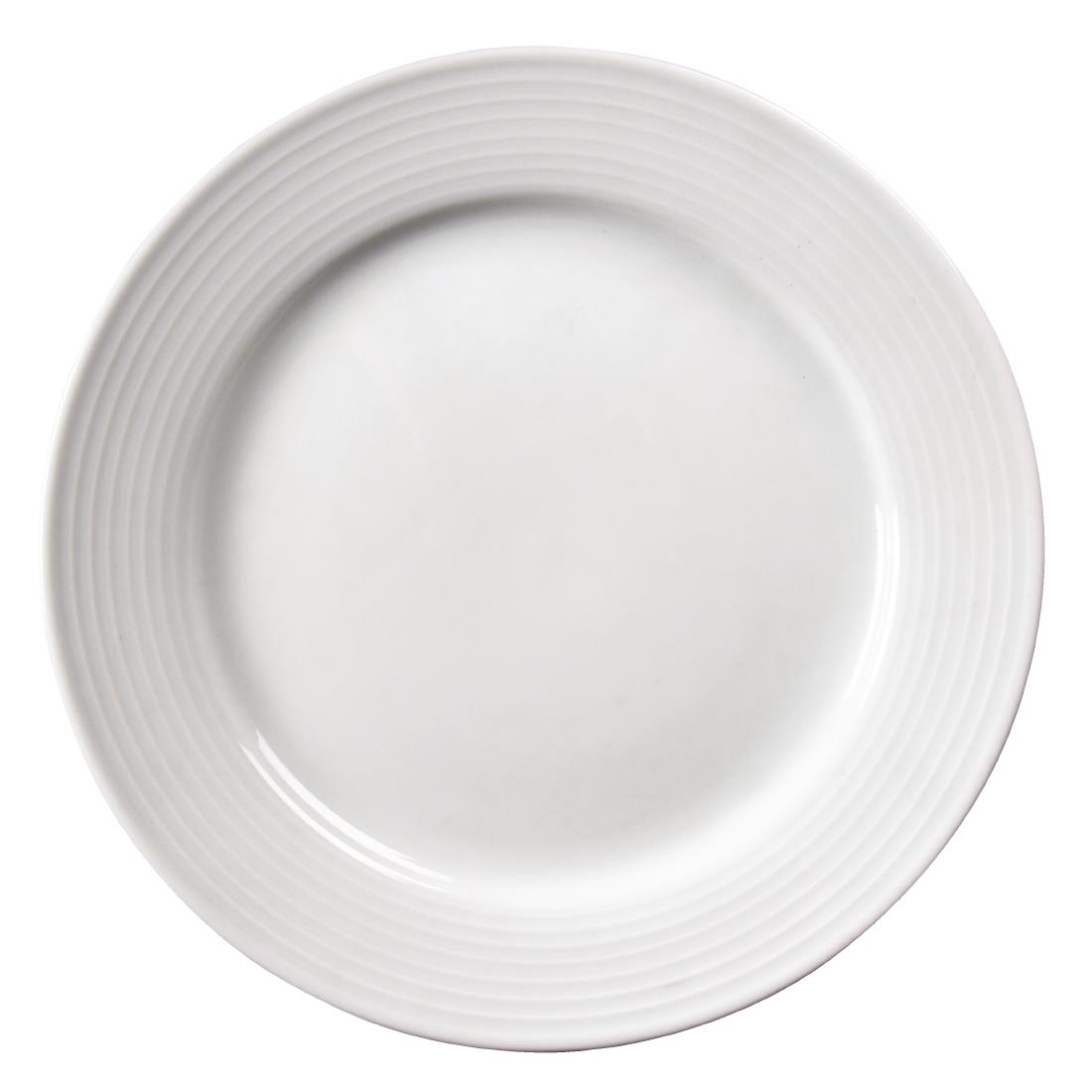 Olympia Linear Wide Rimmed Plates 250mm (Pack of 12) - Image 2