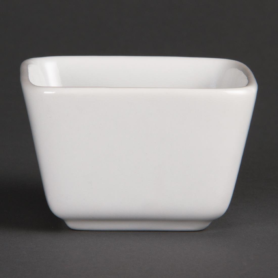 Olympia Whiteware Tall Square Mini Dishes 75mm (Pack of 12) - Image 4