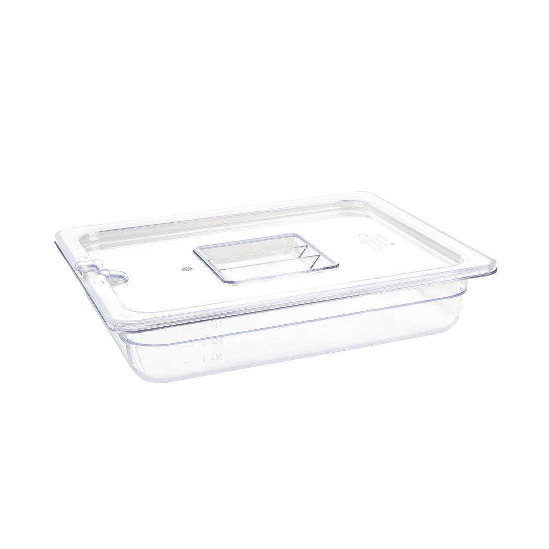 Vogue Polycarbonate 1/2 Gastronorm Container 65mm Clear - Image 2