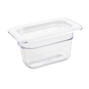 Vogue Polycarbonate 1/9 Gastronorm Container 100mm Clear