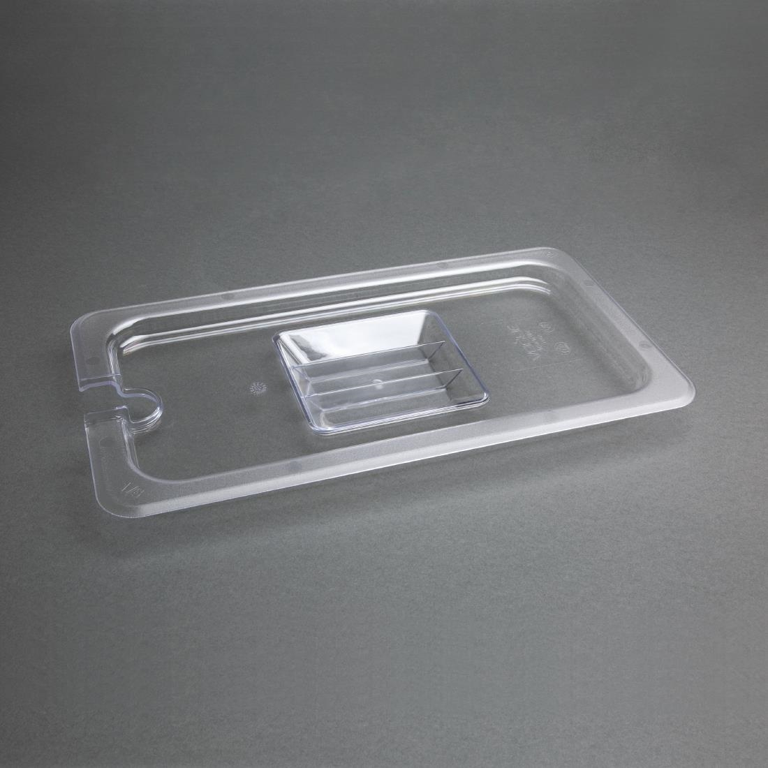 Vogue Polycarbonate 1/3 Gastronorm Lid Notched - Image 2