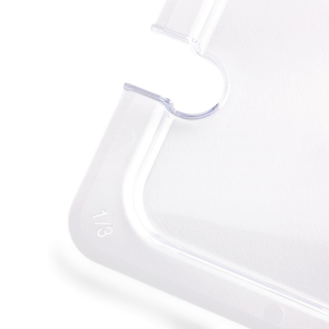Vogue Polycarbonate 1/3 Gastronorm Lid Notched - Image 3