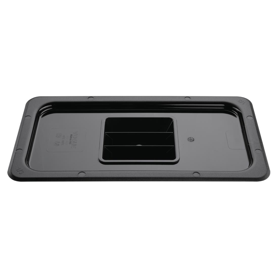 Vogue Polycarbonate 1/3 Gastronorm Lid Black - Image 5
