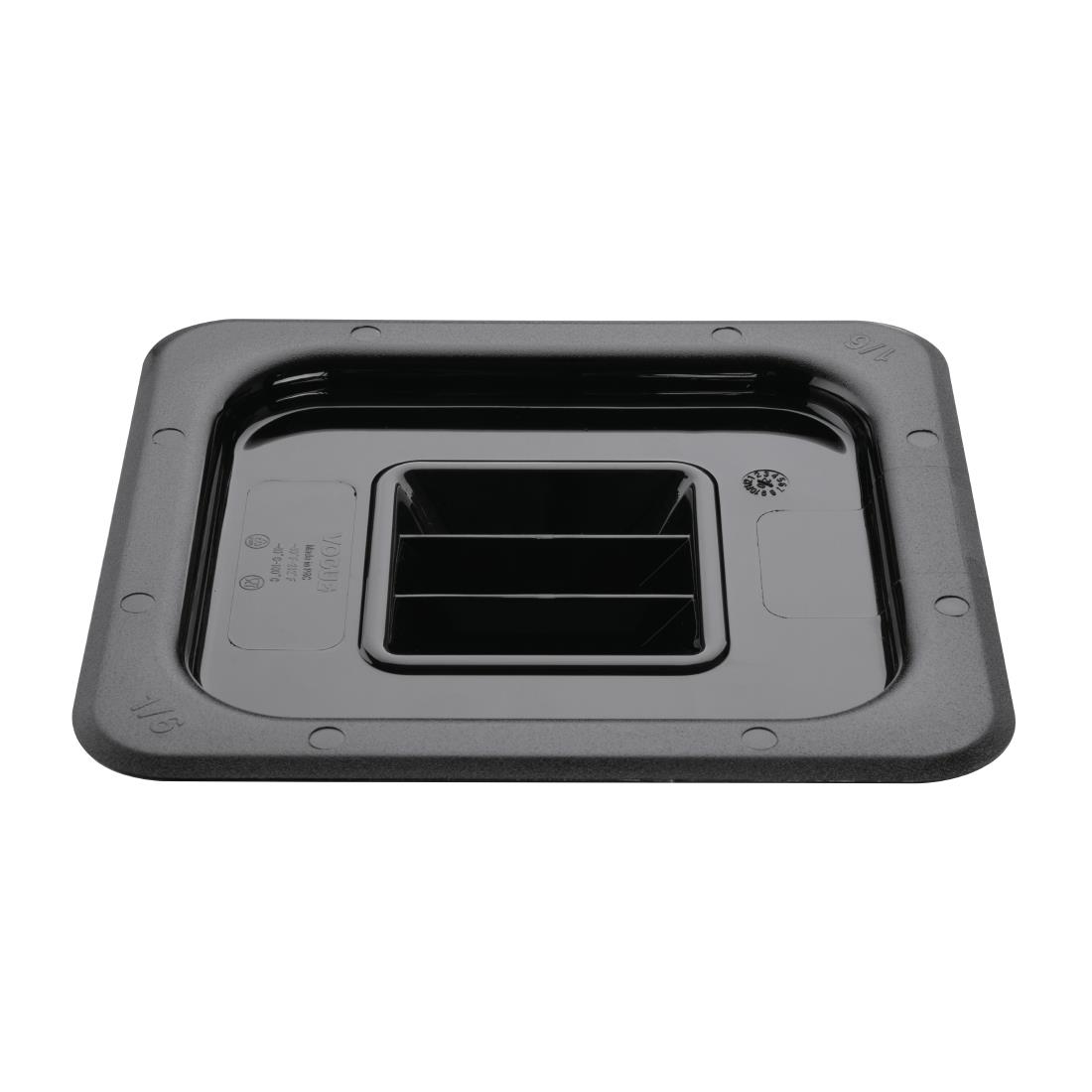 Vogue Polycarbonate 1/6 Gastronorm Lid Black - Image 5