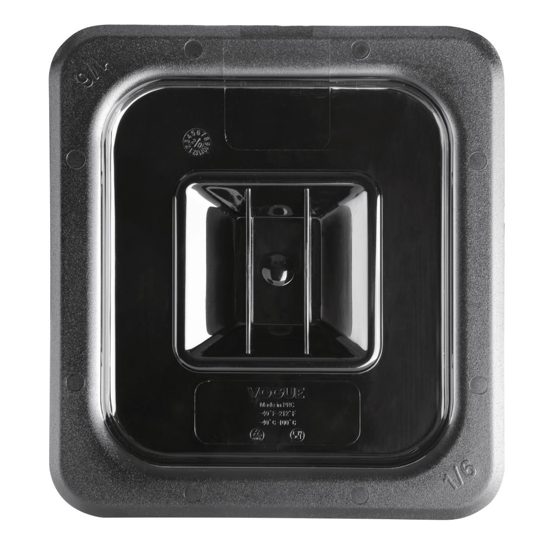 Vogue Polycarbonate 1/6 Gastronorm Lid Black - Image 2