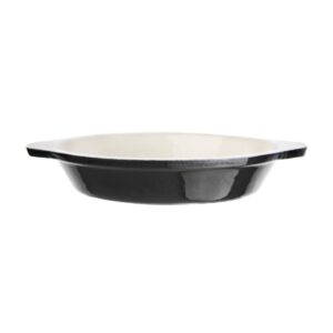 Vogue Black Cast Iron Round Gratin Dish 400ml