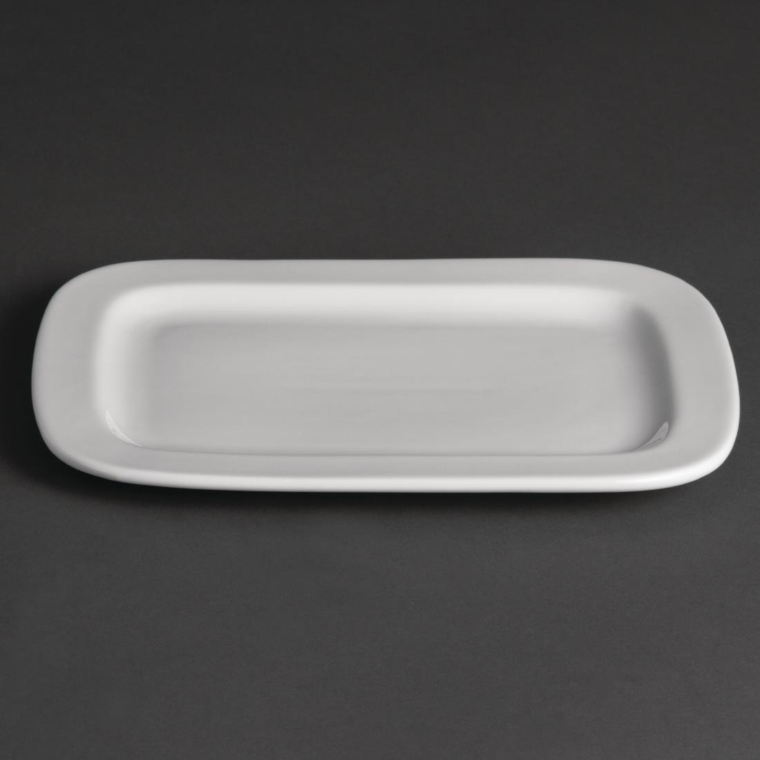 Olympia Whiteware Rounded Rectangular Plates 230mm (Pack of 12) - Image 2