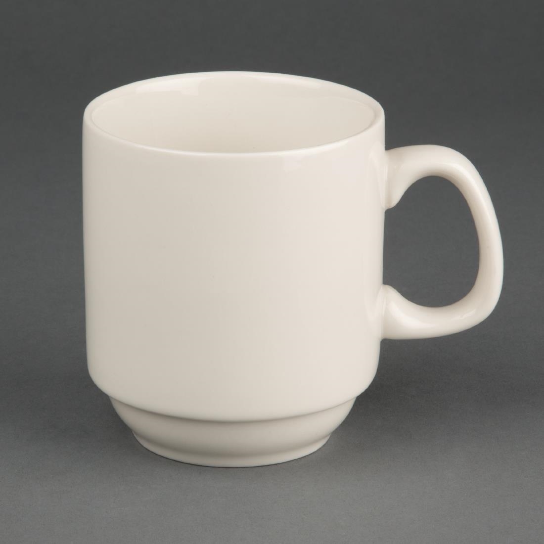 Olympia Ivory Stacking Mugs 285ml 10oz (Pack of 12) - Image 2