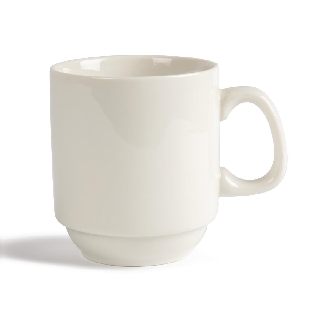 Olympia Ivory Stacking Mugs 285ml 10oz (Pack of 12)