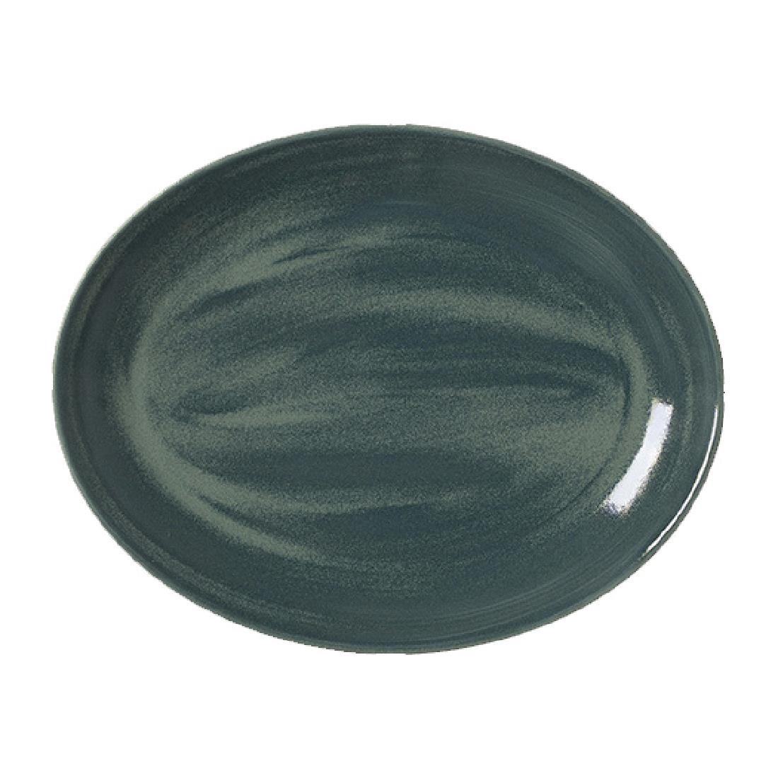 Steelite Revolution Jade Oval Coupe Plate 342mm (Pack of 12)