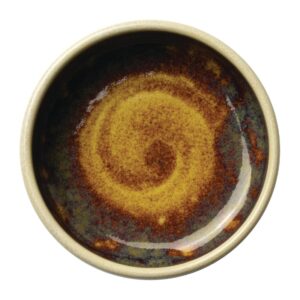 Steelite Aurora Vesuvius Amber Round Stacking Trays 75mm (Pack of 12)