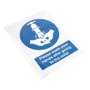 Vogue Toilet Wash Hands Sign