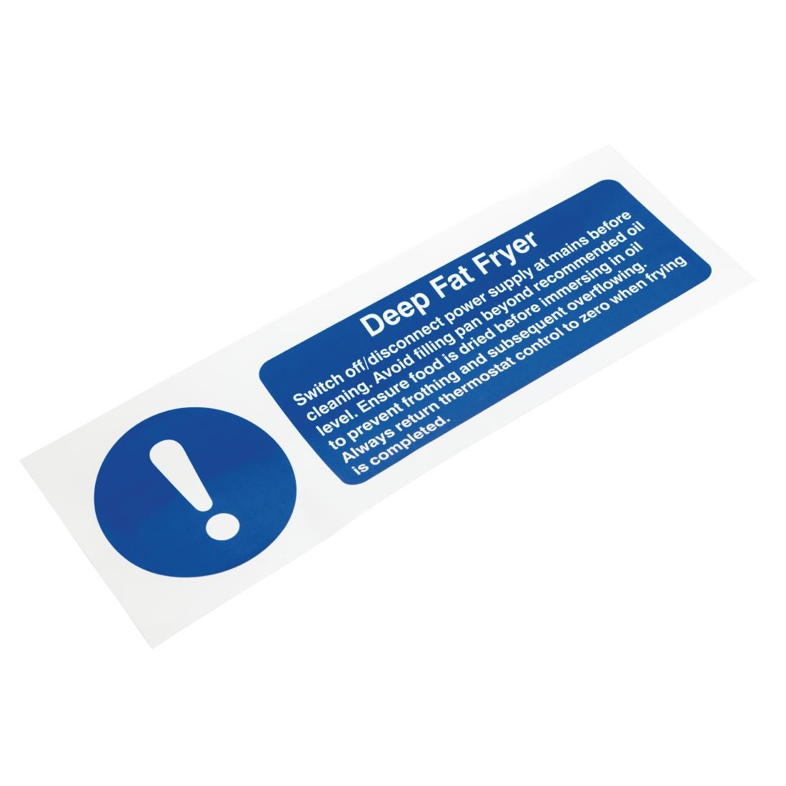 Vogue Deep Fat Fryer Safety Sign - Image 3