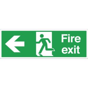 Fire Exit Sign Arrow Left