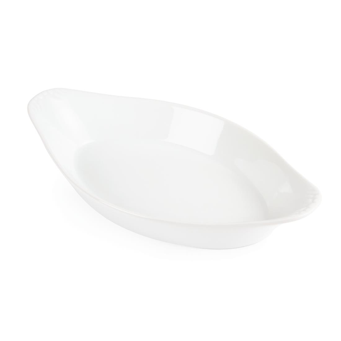 Olympia Whiteware Oval Eared Dishes 262mm (Pack of 6) - Image 3