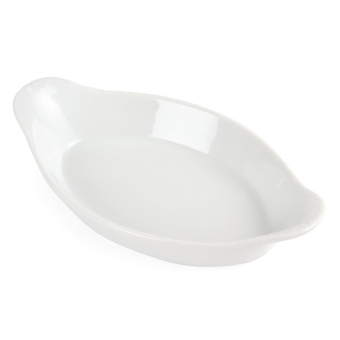 Olympia Whiteware Oval Eared Dishes 204mm (Pack of 6) - Image 3