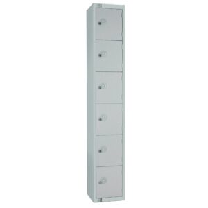 Elite Six Door Camlock Locker Grey