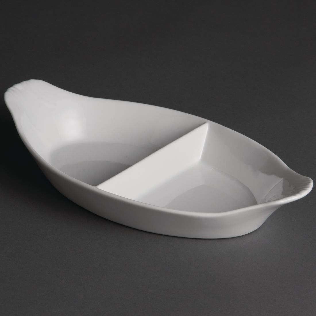 Olympia Divided Oval Eared Dishes 290x 160mm (Pack of 6) - Image 3
