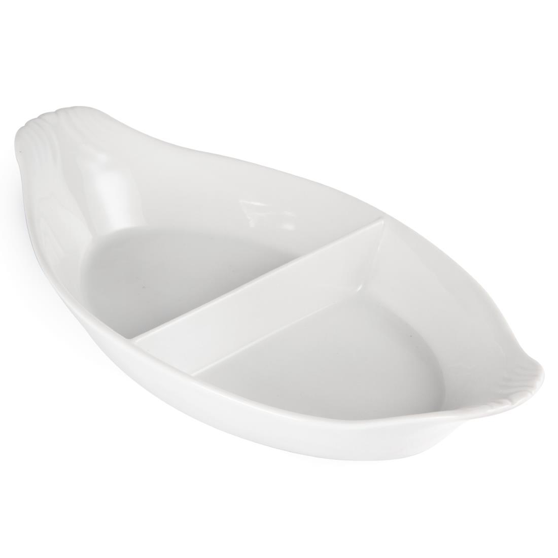 Olympia Divided Oval Eared Dishes 290x 160mm (Pack of 6)