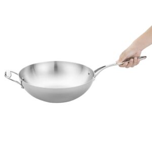 Vogue Tri Wall Wok Flat Base 300mm