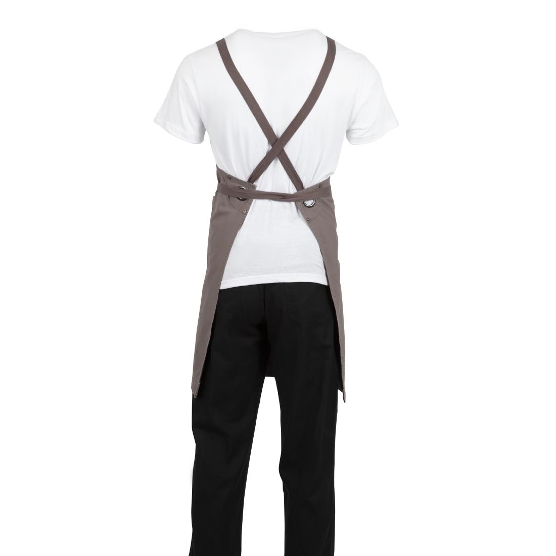 Southside Cotton Canvas Bib Apron Washed Grey - Image 4