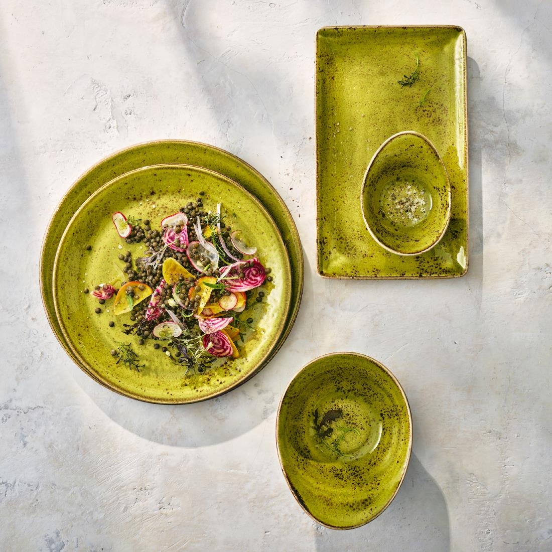 Steelite Craft Apple Rectangle Plates 270 x 168mm (Pack of 6) - Image 3