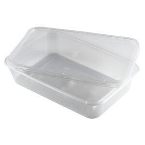 Premium Plastic Takeaway Container with Lid 500ml/18oz (Pack 250)