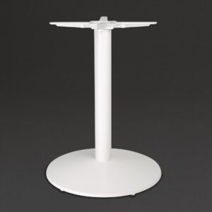 Bolero Cast Iron Round Table Base White