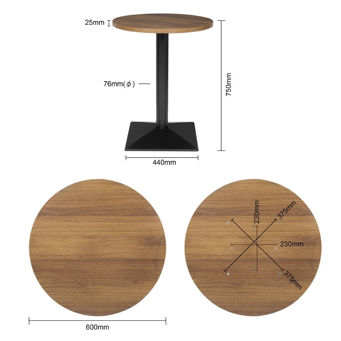 Bolero Complete Round Table 600mm - Image 6
