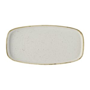 Churchill Stonecast Barley White Chefs' Walled Oblong Plate 300mm (Pack of 6)