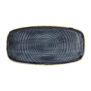 Churchill Stonecast Blueberry Chefs' Walled Oblong Plate 300mm (Pack of 6)