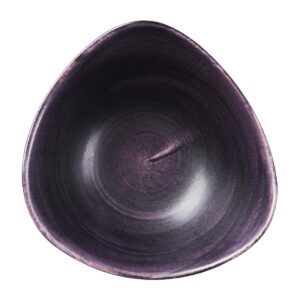 Churchill Stonecast Patina Deep Purple Triangle Bowl 235mm (Pack of 12)