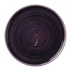 Churchill Stonecast Patina Deep Purple Walled Plate 210mm (Pack of 6)