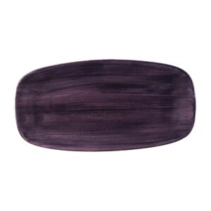 Churchill Stonecast Patina Deep Purple Chefs' Oblong Plate 355mm (Pack of 6)