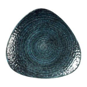 Churchill Homespun Chroma Blue Triangle Plate 192mm (Pack of 12)